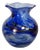 Italian Blue Glass Vase, Italy, 1970s For Sale