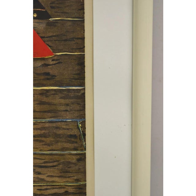 Red Vintage Lowell Nesbitt "Boots" 1974 Signed Limited Framed Art Print 16/50 For Sale - Image 8 of 10