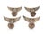 Vintage crescent moon shaped drawer or cabinet knobs made of nickel plated brass. The screws are attached to backs. Good...