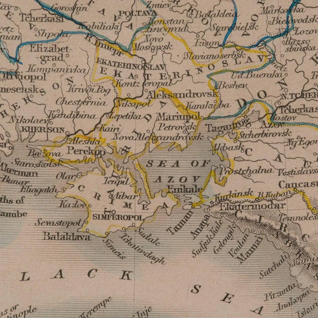 1850's Antique Lithography Map For Sale - Image 11 of 12