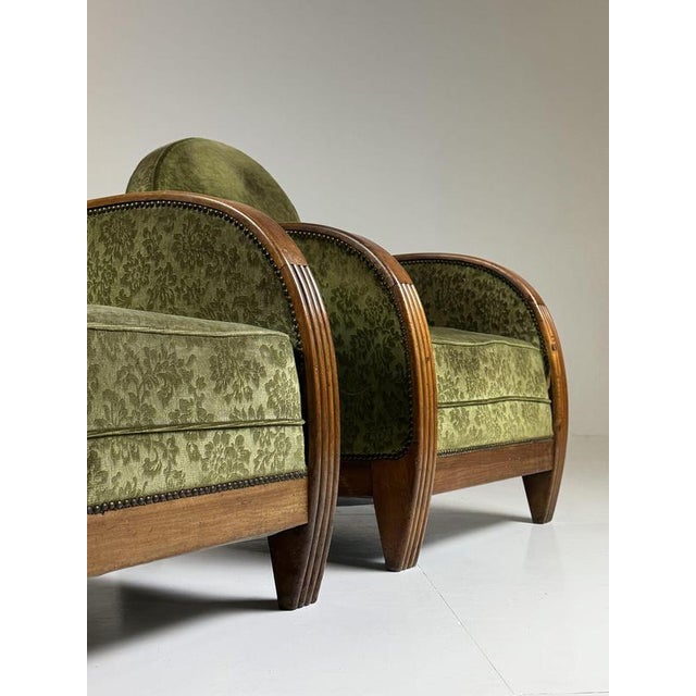 French Art Deco Club Chairs, 1930s, Set of 2 For Sale - Image 6 of 18