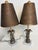 This lovely pair of cherub vintage lamps stands at 23" and is 9 x 9 wide and deep. The colors of the shades are rich...