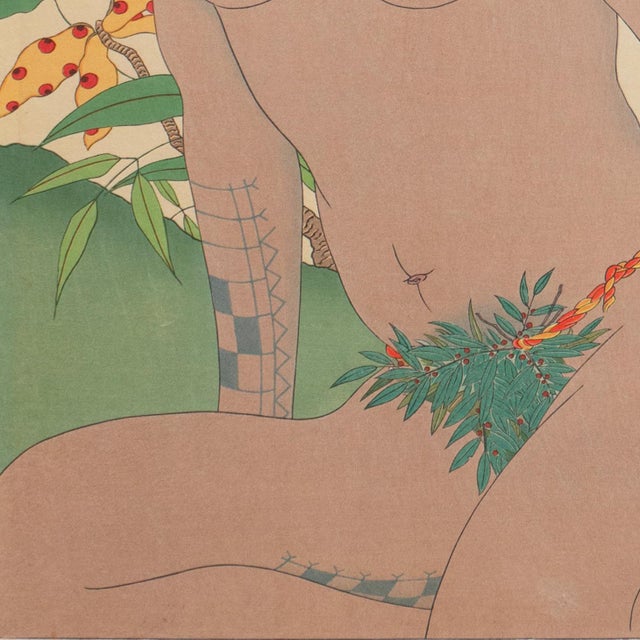 'Jeune Fille De Polowat', Paul Jacoulet, 1948, Tokyo, Garbo, Queen Elizabeth Ii, Kyoto, Woodblock For Sale In Monterey, CA - Image 6 of 11