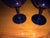 1960s Cobalt Blue Glass Wine/ Water Goblets - Set of 2 For Sale - Image 4 of 8