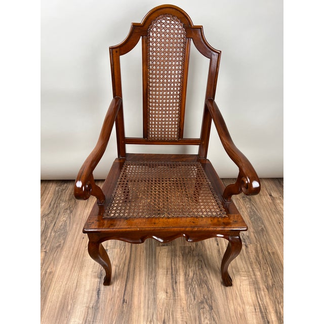 Antique Viennese Walnut Cane Seat Armchair C. Late 19th Century For Sale In Boston - Image 6 of 7