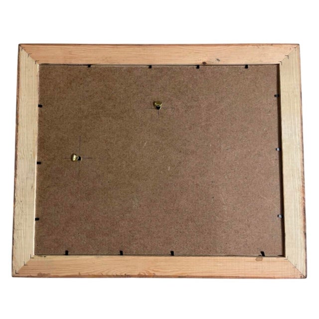 2000 - 2009 Vintage Tortoise & Manuscript Botanical-Style Art Print in Reeded Wood Frame For Sale - Image 5 of 12