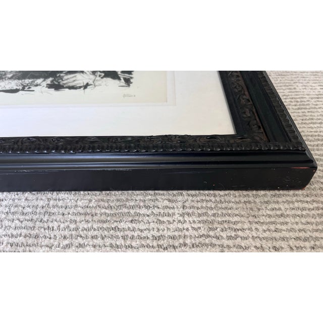 Abstract Expressionism “No Vale" Limited Edition Numbered Signed Print, Matted & Framed For Sale - Image 3 of 12