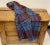 Merino Lambswool Knee Rug / Blanket in a Colorful Blue Plaid Pattern- Made in England For Sale - Image 9 of 11