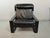Metal Brutalist Black Leather Armchair with Black Wooden and Metal Chrome Frame by Sonja Wasseur, Netherlands, 1970s For Sale - Image 7 of 18