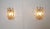 Amber Pair of Murano Italian Poliedri Smoked Glass Wall Sconces For Sale - Image 8 of 11