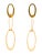 Metal 90s Herve Van Der Straeten Hoop Earrings Gold Plated Signed Vintage, A Pair For Sale - Image 7 of 7
