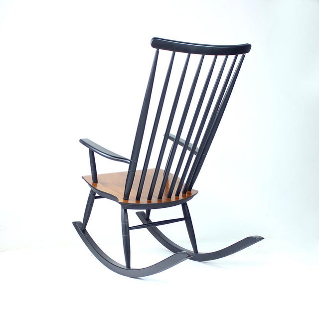 Wood Rocking Chair by V. Puunjalostus, Finland, 1960s For Sale - Image 7 of 10