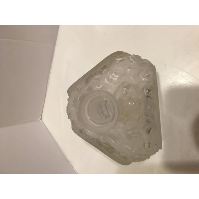 Contemporary Czech Glass Frosted Perfume Bottle For Sale - Image 3 of 7