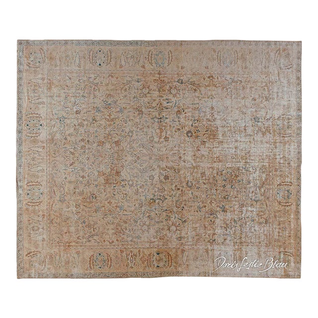 Authentic Indian Botanic Handmade Wool Rug For Sale