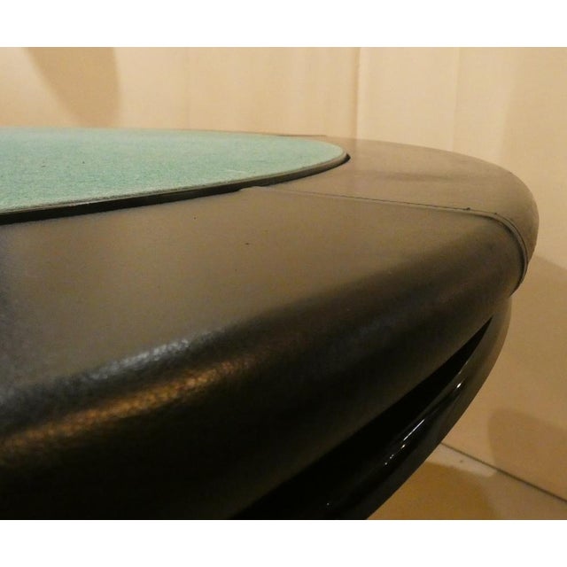 Game Table in Leather and Steel, Italy, 1970s For Sale - Image 12 of 18