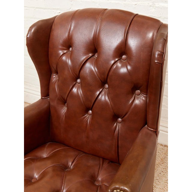 Mid 20th Century Medium Size Wing Back Chair For Sale In Los Angeles - Image 6 of 12