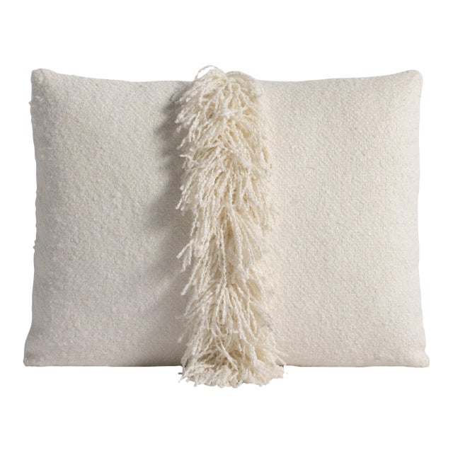 Lancaster Signature Fringe Pillow in Berber Ivory For Sale