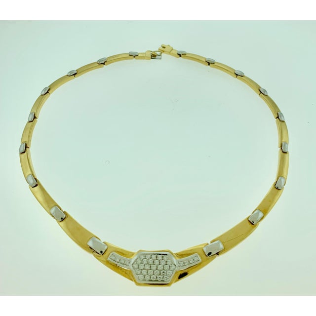 2.5Ct Diamond Necklace 51 GM 18 K 2-Tone Gold Bridal Necklace , Designer Salvini For Sale - Image 4 of 18