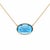 Mid 20th Century 18k Yellow Gold Gia Certified 43.73ct Blue Topaz Bezel Necklace For Sale In New York - Image 6 of 7