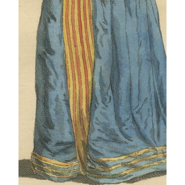 Jefferys, English Lady of Quality in 1640 with Feather Fan, 1757, Engraving For Sale - Image 6 of 9