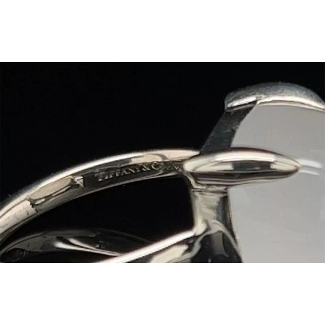 Metal Tiffany & Co. Paloma Picasso Sugar Stacks Milky Quartz Sterling Silver Ring Size 5 For Sale - Image 7 of 7
