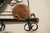 French Iron and Copper Hall Coat Hooks with Mirror, 1950 For Sale - Image 3 of 7