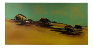 Landscape Reborn, Abstract Tree Landscape Painting, Contemporary Oil on Canvas, 2016