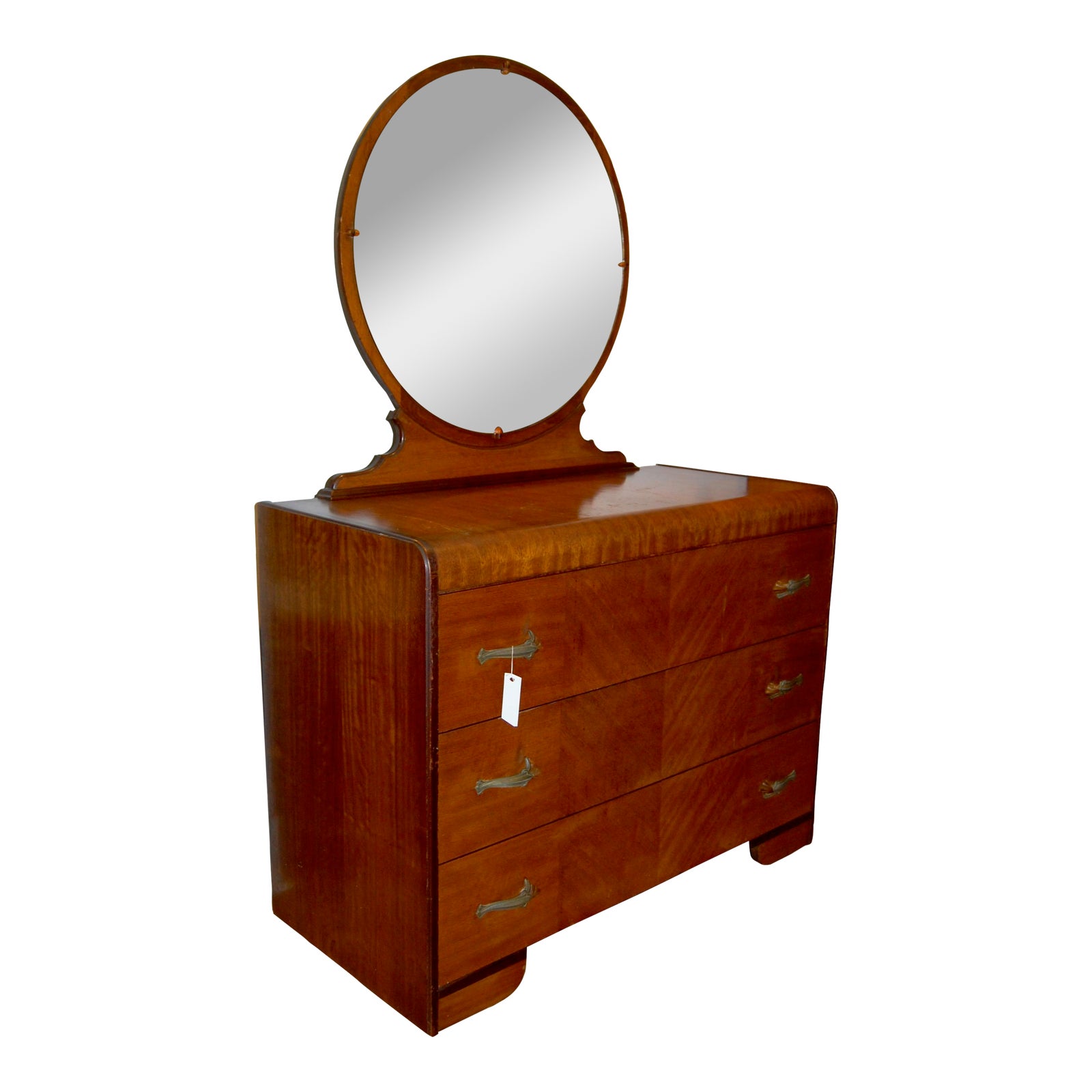 Art Deco Waterfall Dresser with Mirror Chairish