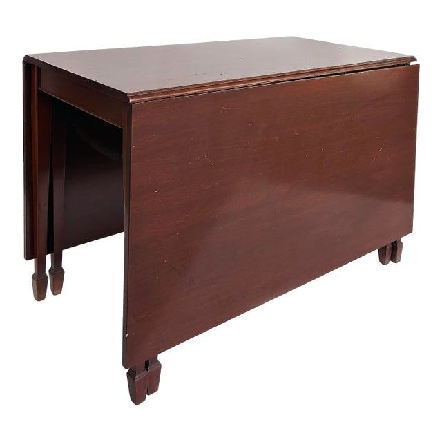 1950s Antique-Style Mahogany Drop-Leaf Gateleg Table For Sale