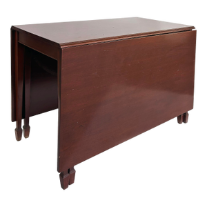 1950s Antique-Style Mahogany Drop-Leaf Gateleg Table
