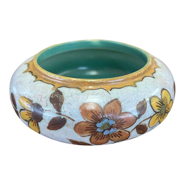 Antique Ceramic Hand Painted Bowl Imported From Holland. Circa 1903 For Sale