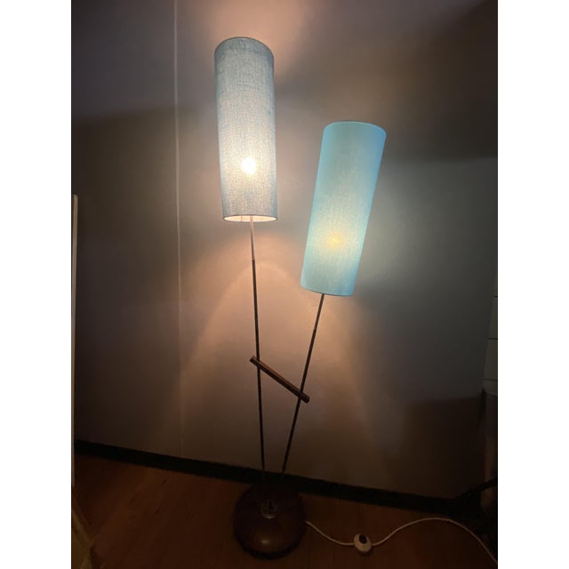 Blue Mid-Century Floor Lamp with Two Fluorescent Spots from Richard Essig, 1960s For Sale - Image 8 of 18
