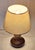 Vintage Table Lamp with Brown Spruce Wood Base, 1980s For Sale - Image 3 of 7
