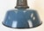 Industrial Blue Enamel Factory Lamp with Cast Iron Top, 1960s For Sale - Image 4 of 18