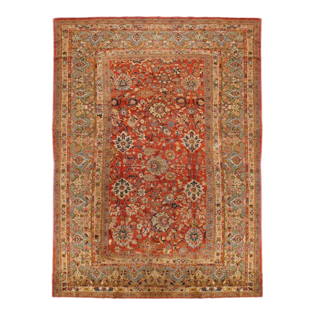 Antique Mahal Rug 9'2 X 13'5 For Sale