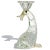 Art Deco Antique Barovier Toso Murano Crystal Clear Gold Flecks Italian Art Glass Duck Candlestick Sculpture For Sale - Image 3 of 10