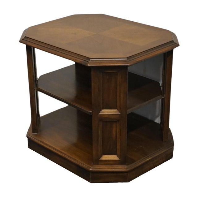 Ethan Allen Ethan Allen Classic Manor Collection Solid Maple 26x21" Tiered Accent End Table 15-8675 For Sale - Image 4 of 10