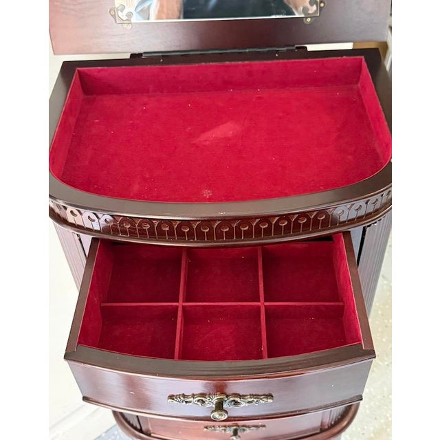 Vintage Powell Art Deco Style Jewelry Armoire For Sale - Image 4 of 12