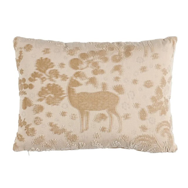 Schumacher Schumacher Arbor Forest 16"x11" Lumbar Pillow in Champagne For Sale - Image 4 of 4