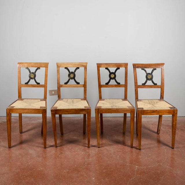 19th Century Wooden Chairs, Set of 4 For Sale - Image 9 of 9