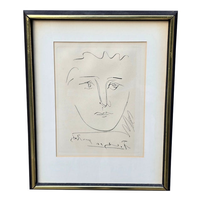Mid 20th Century Pablo Picasso Authorized Etching of "Poor Robie" For Sale