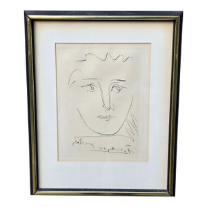 Mid 20th Century Pablo Picasso Authorized Etching of "Poor Robie"