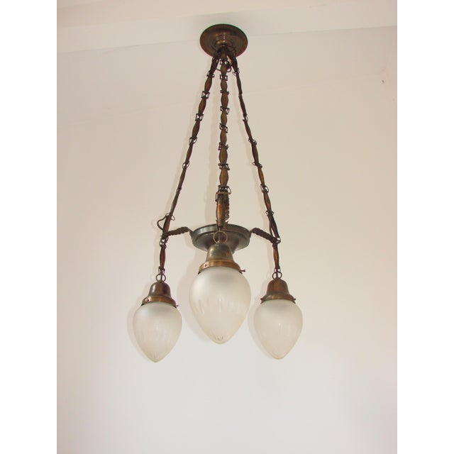 Vintage Art Deco Pendant Light, 1930s For Sale - Image 9 of 11