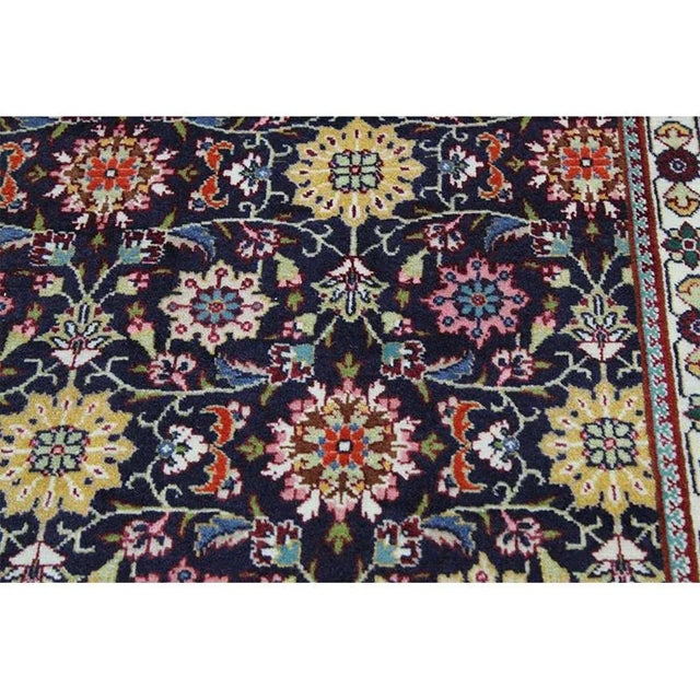 1980s Old Persian Tabriz Area Rug 5’1″ X 6’4″ For Sale - Image 9 of 12