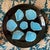 1950s Vintage French Majolica Oyster Plates attributed to Elchinger, 1960s, Set of 6 For Sale - Image 5 of 12