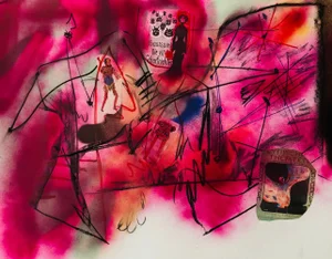 Kandinsky’s Friends, Original Collage on Paper by Erik Sulander 28x23