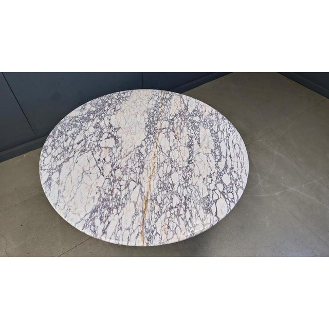 Vintage Round Marble Dining Table, 1970s For Sale - Image 9 of 18