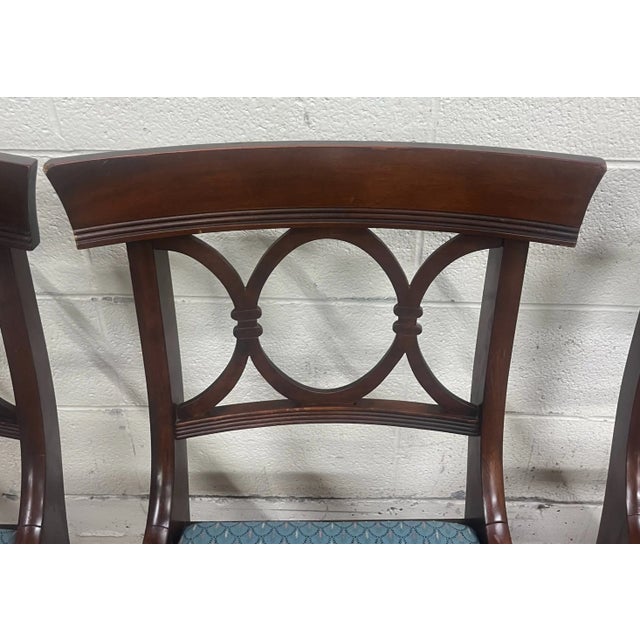 Traditional Vintage Tell City Duncan Phyfe Regency Style Dining Chairs - Set of 4 For Sale - Image 3 of 11
