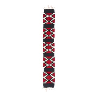 Vintage Oaxacan Zapotec Kilim Table Runner, 00'08 X 04'08 For Sale