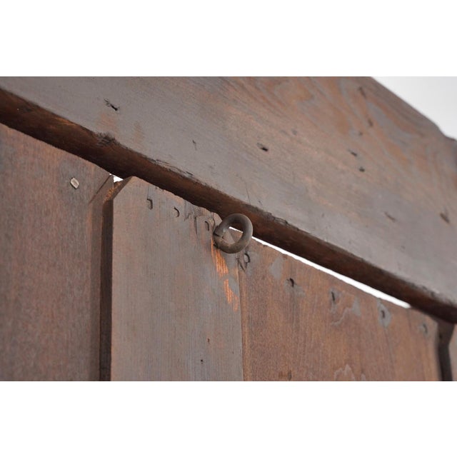 Late 20th Century Traditional Walnut Glass Front Double Door Bookcase Cabinet For Sale - Image 16 of 16